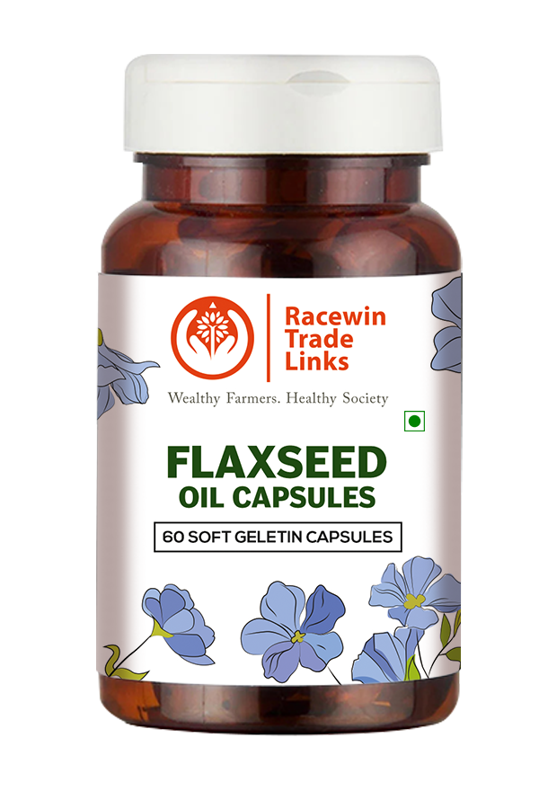 Racewin Flax Seed Oil Capsules|Rich in Omega 3, Fiber & Protein|Weight Loss|Hair Growth